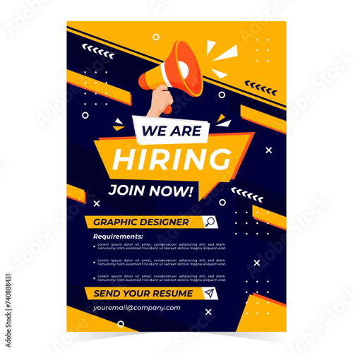 Modern Business Job Vacancy We Are Hiring Poster Template