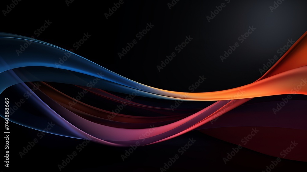 Fototapeta premium Modern abstract motion banner on dark background