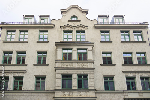 Historic house facades in the Fugger city of Augsburg
