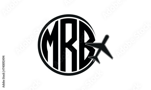 Photos MRB three initial letter circle tour & travel agency logo design vector template