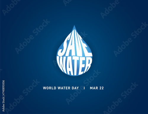 World Water Day Concept. Water for peace - Saving water and world environmental protection concept- Environment day and earth day.
