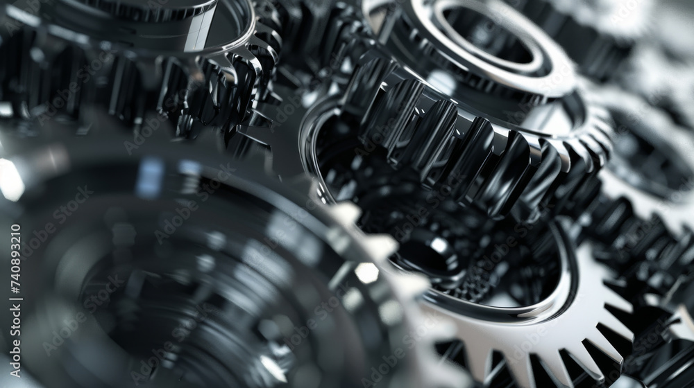 close-up of interlocking gears or cogs, highlighting the intricate details and textures of the metallic teeth and surfaces close-up of interlocking gears or cogs, highlighting the intricate details and textures of the metallic teeth and surfaces