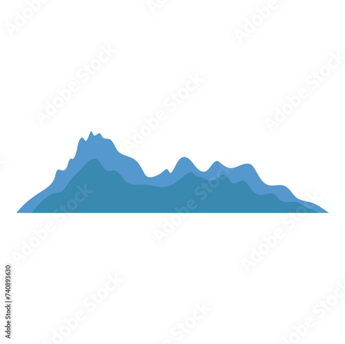 Fototapeta Naklejka Na Ścianę i Meble -  Blue mountain silhouette illustration 