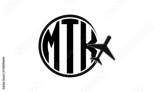 MTK three initial letter circle tour & travel agency logo design vector template. hajj Umrah agency, abstract, wordmark, business, monogram, minimalist, brand, company, flat, tourism agency, tourist