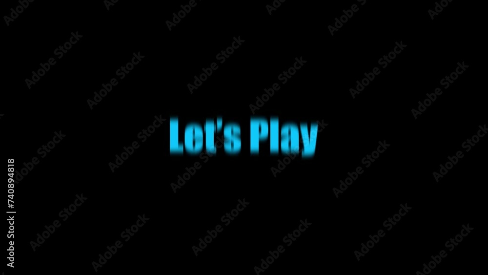 1, 2, 3 count and let's play text isolated on background