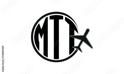 MTT three initial letter circle tour & travel agency logo design vector template. hajj Umrah agency, abstract, wordmark, business, monogram, minimalist, brand, company, flat, tourism agency, tourist