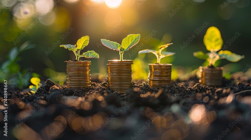 Business finance investment, Amidst the disruption of traditional financial services, fintech startups innovate in areas such as peer-to-peer lending and digital payments - obrazy, fototapety, plakaty 