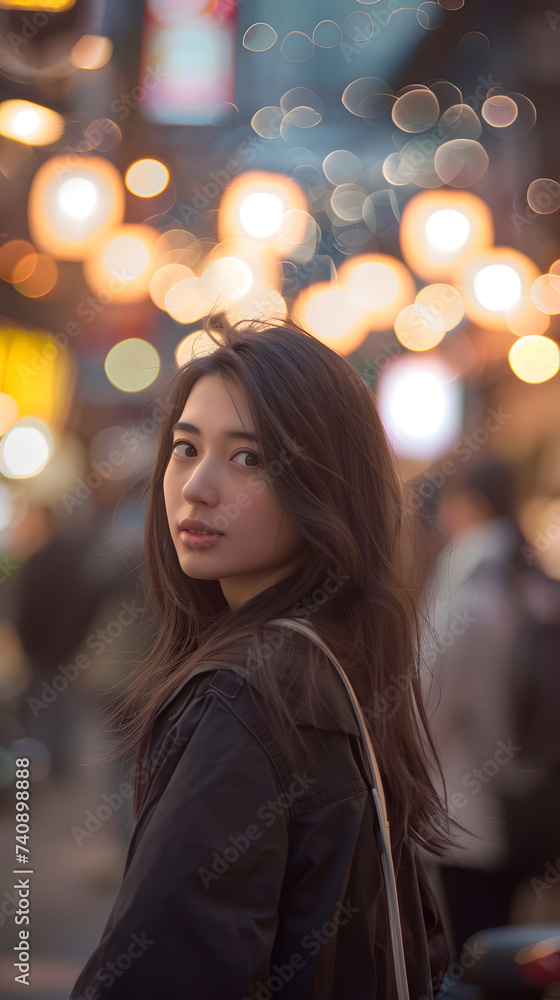 Close-up of young woman smiling, confident, portrait