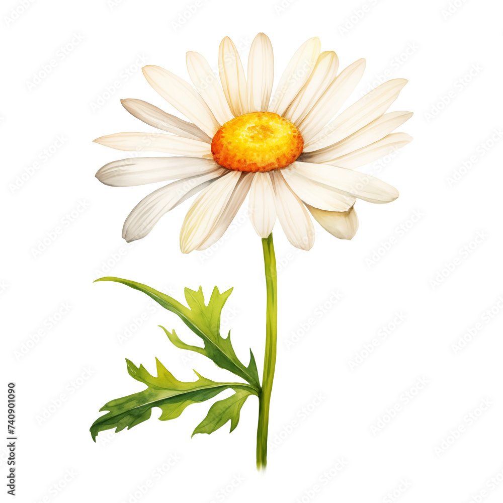 Fototapeta premium daisy flower isolated on white