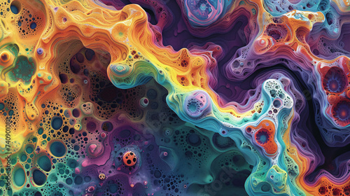 Psychedelic wallpaper design with patterns that bend the mind.
 photo