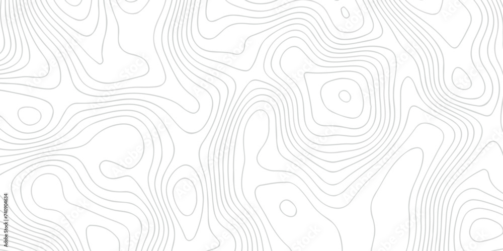 Vector seamless topographic map background. Topographic map lines contour background. Modern design with White background topographic wave curve pattern design.