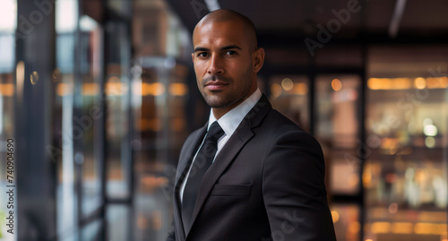 Businessman in suit with confident look