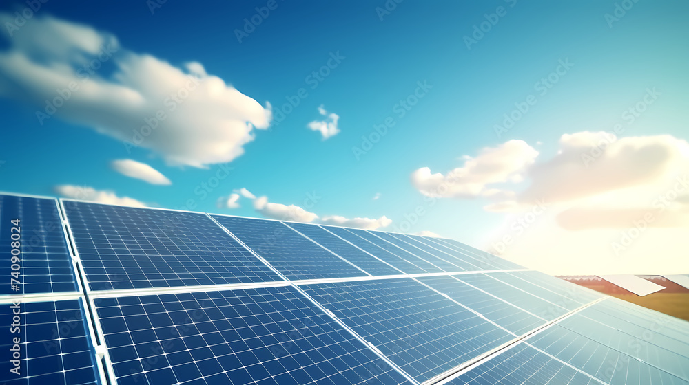 New generation energy system, photovoltaic background