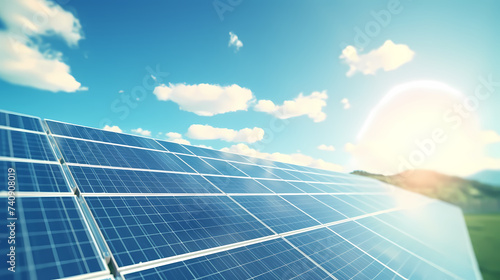 New generation energy system  photovoltaic background