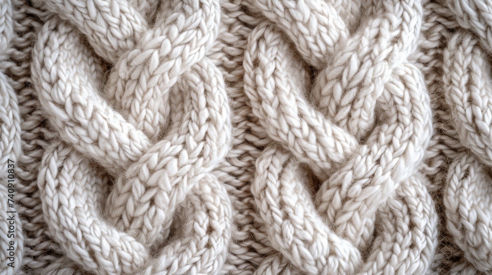 A warm knitted sweater texture background, conveying the coziness and comfort of handcrafted wool in a homely pattern. A warm knitted sweater texture background, conveying the coziness and comfort of handcrafted wool in a homely pattern.