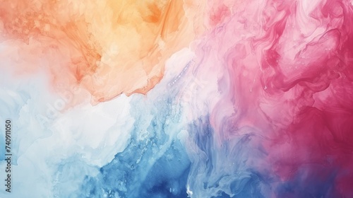 Abstract Colorful Watercolor Splash and Texture Background
