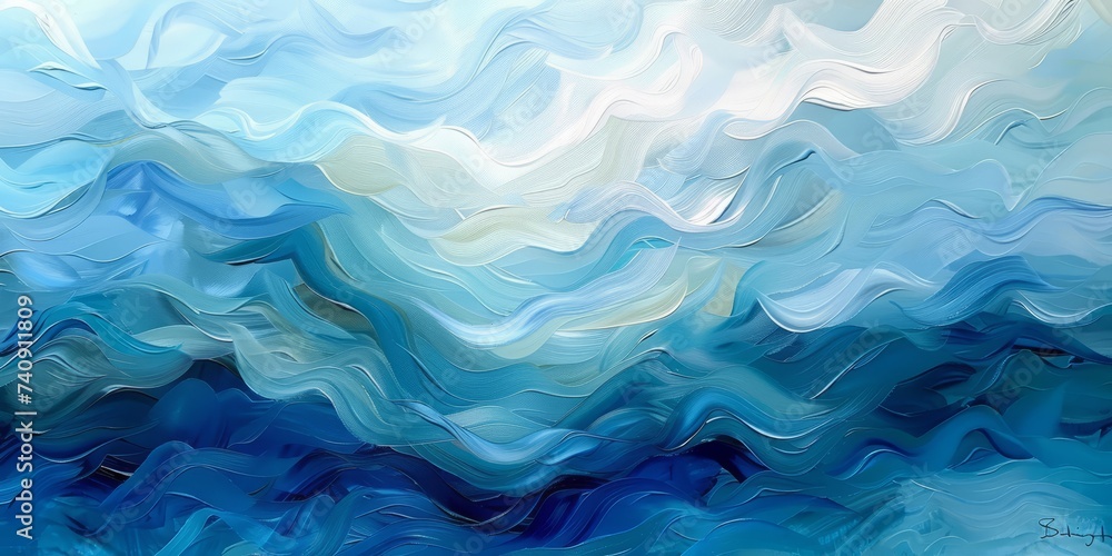Abstract blue ocean waves Abstract blue ocean waves