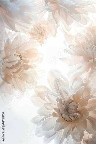 Soft Pastel Floral Illustration on Light Background