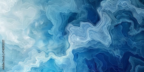 Abstract blue ocean waves