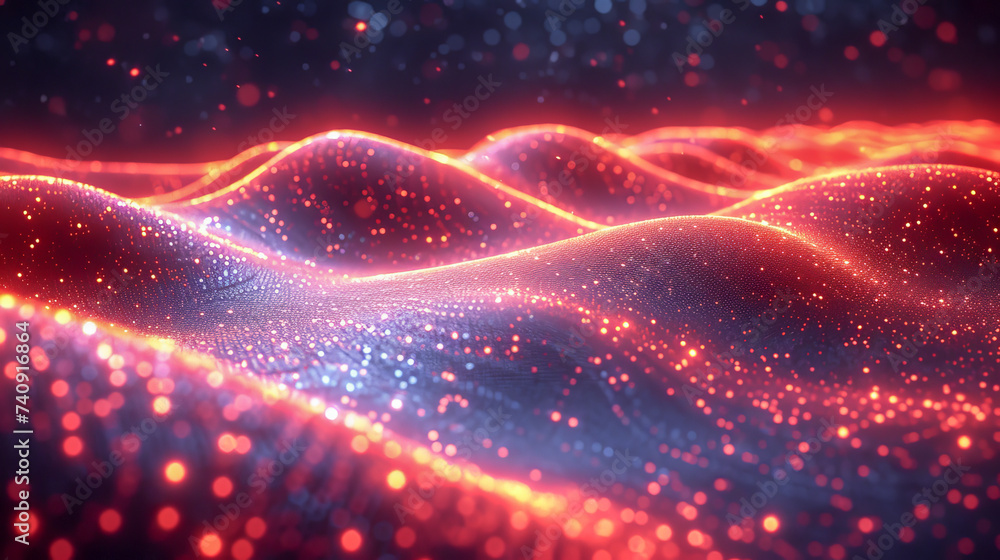 background of space luminous wave - Generative Ai background of space luminous wave - Generative Ai