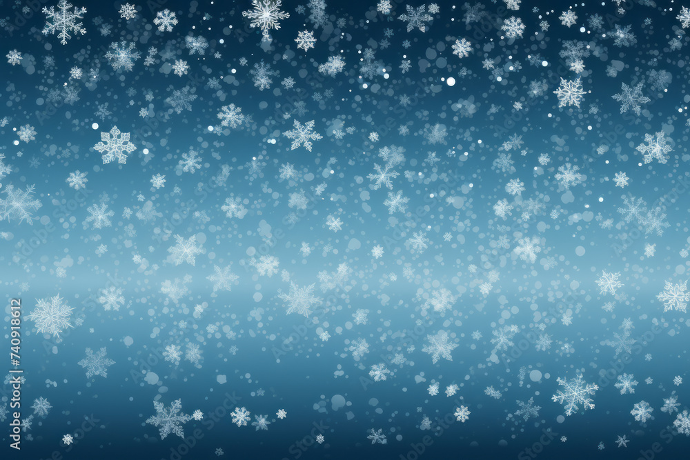 Magical heavy snow flakes backdrop. Snowstorm speck ice particles. Generative Ai
