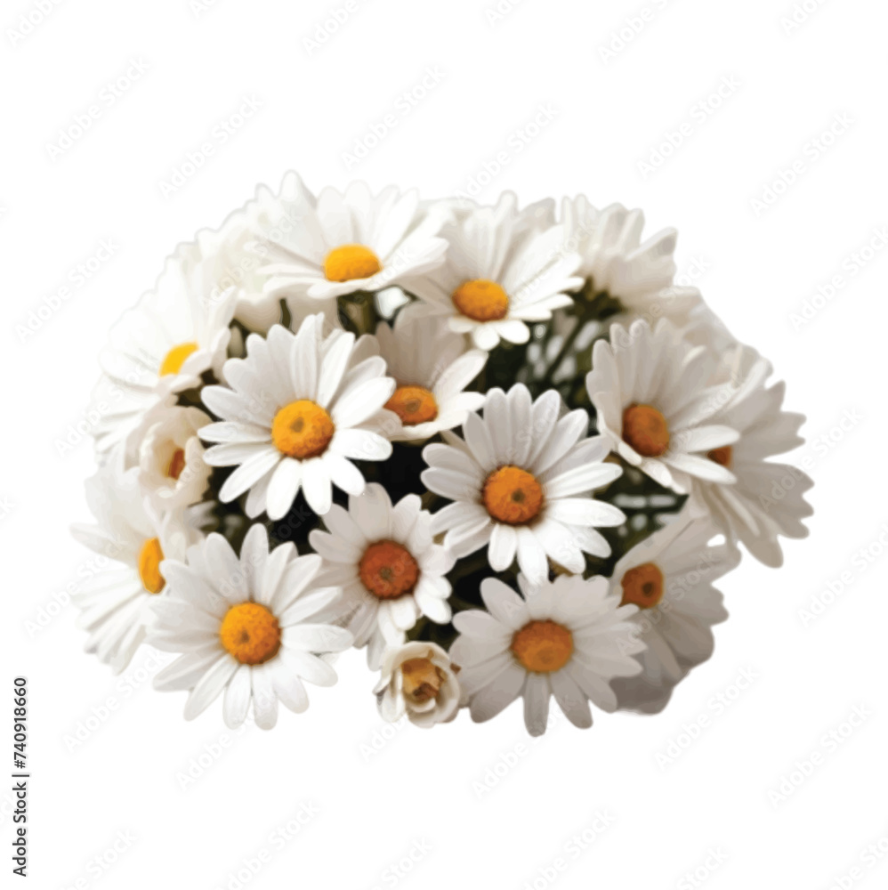 Fototapeta premium bouquet of white color daisies