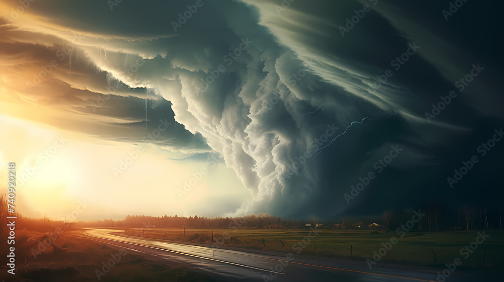 Tornado background, natural disaster concept Tornado background, natural disaster concept