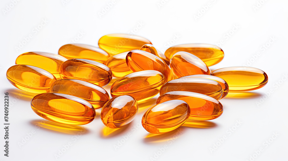 Omega 3 capsule isolated on white background Omega 3 capsule isolated on white background
