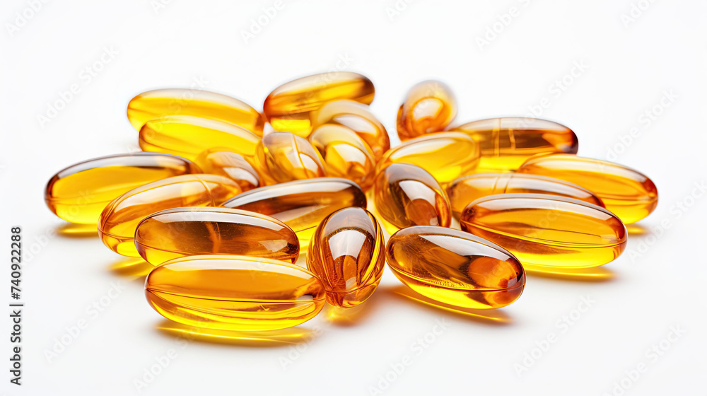 Omega 3 capsule isolated on white background Omega 3 capsule isolated on white background