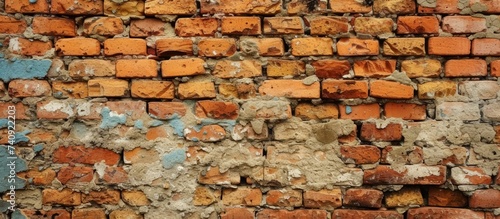 A detailed shot of a brick wall showcasing the intricate patterns created by the alignment of rectangular building materials  highlighting the artistry and history behind brickwork.