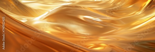 Golden Silken Waves with Luxurious Smooth Texture and Warm Radiant Glow