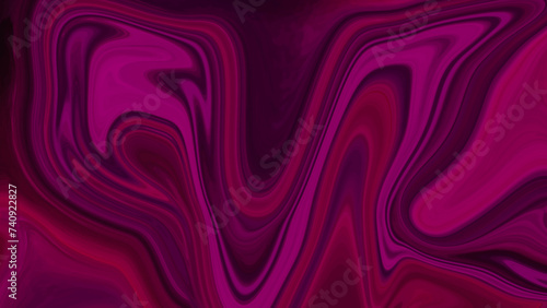 Liquid Abstract Pattern With Proton Purple Graphics Color Art Form. Digital Background With Liquid Flow.