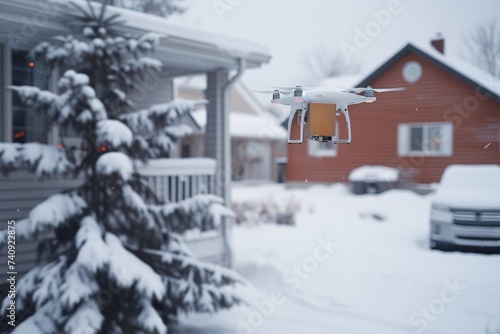 Wallpaper Mural Smart package Drone Delivery electric wheelchairs. Box shipping big data parcel mobility startups transportation. Logistic tech smart citizen engagement mobility package drone Torontodigital.ca