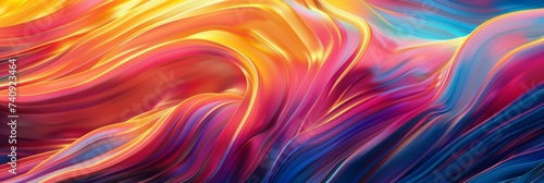 Abstract Colorful Wave Patterns with Vibrant Flowing Motion