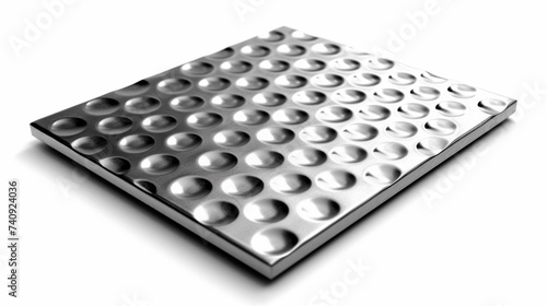 Metal plate isolated on white background.Generative AI