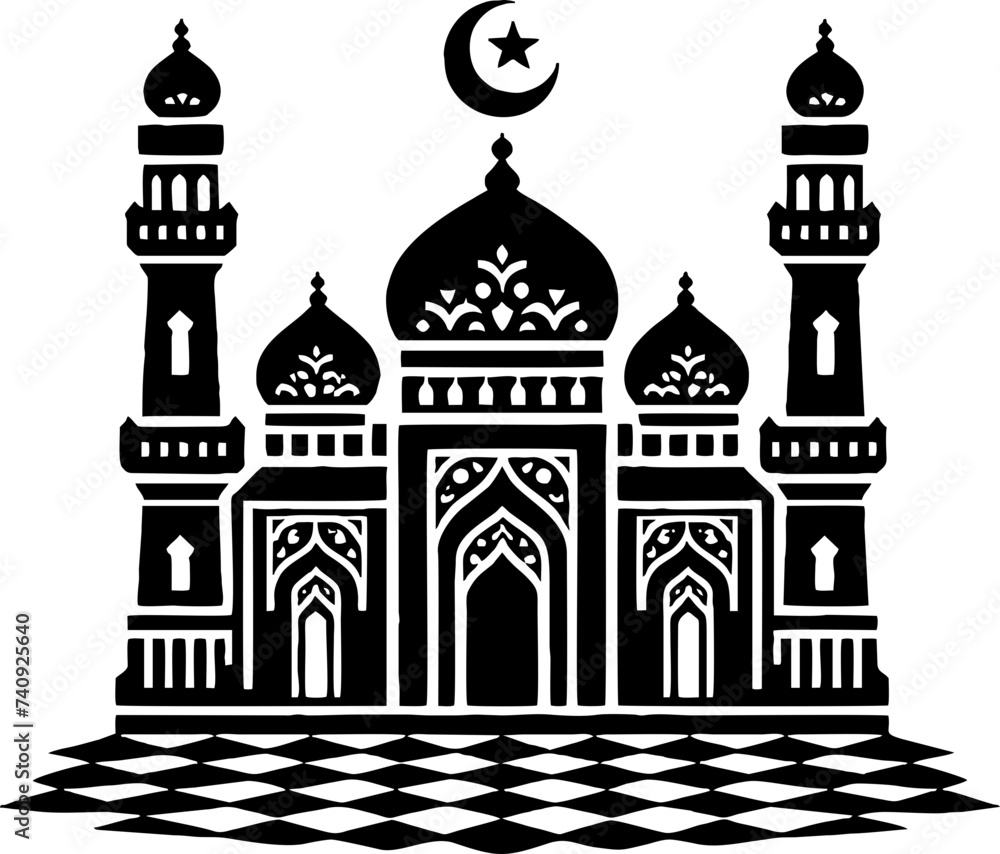 Islamic Mosque Vector silhouette 