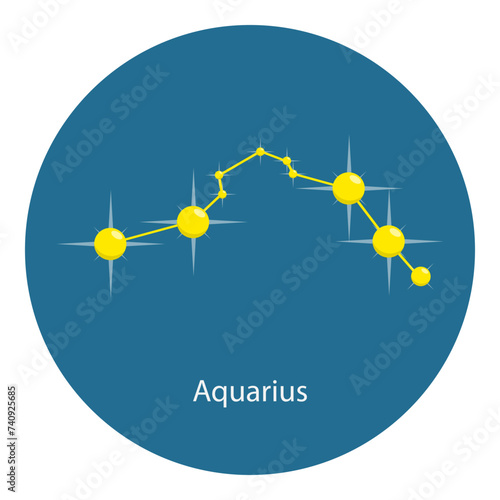 Vector Illustration of Zodiac Constellations, Astrology Star Maps. Item 10 photo