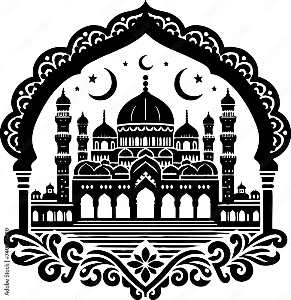 Islamic Mosque Vector silhouette 