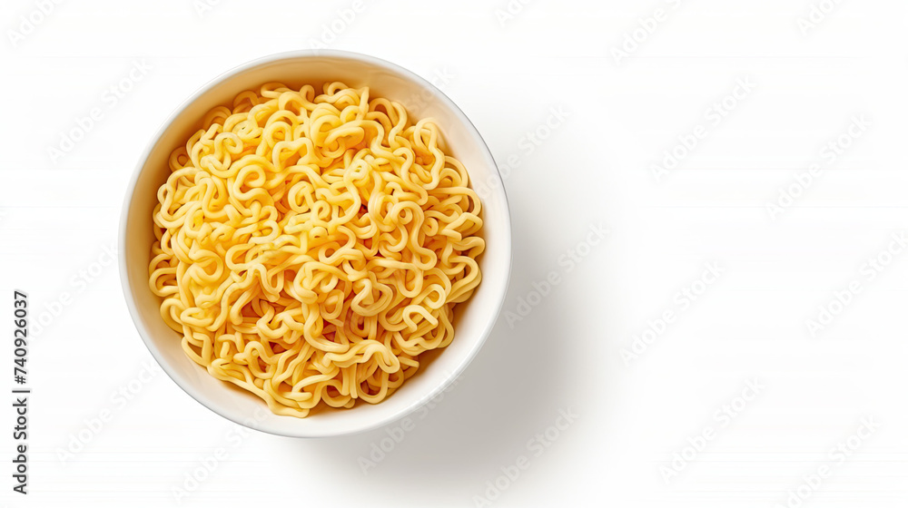 Bowl Of Instant Noodles isolated on white background Bowl Of Instant Noodles isolated on white background