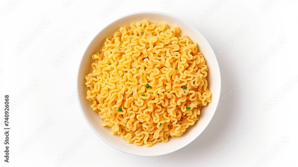 Bowl Of Instant Noodles isolated on white background Bowl Of Instant Noodles isolated on white background