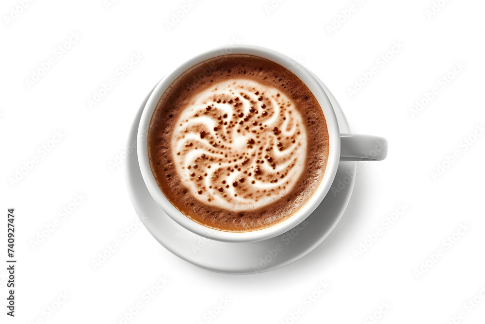 Obraz premium Coffee cup from the top