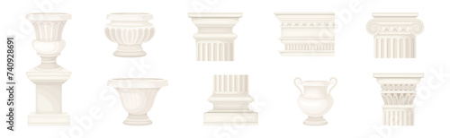 Antique Classic Object and Decorative Element Vector Set