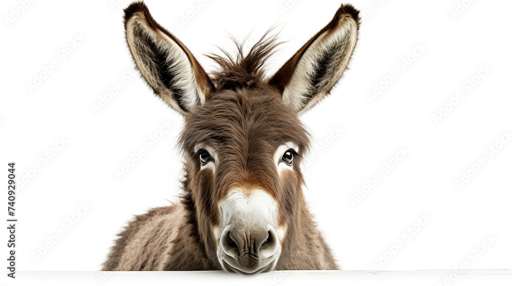 Fototapeta premium Donkey isolated on white background