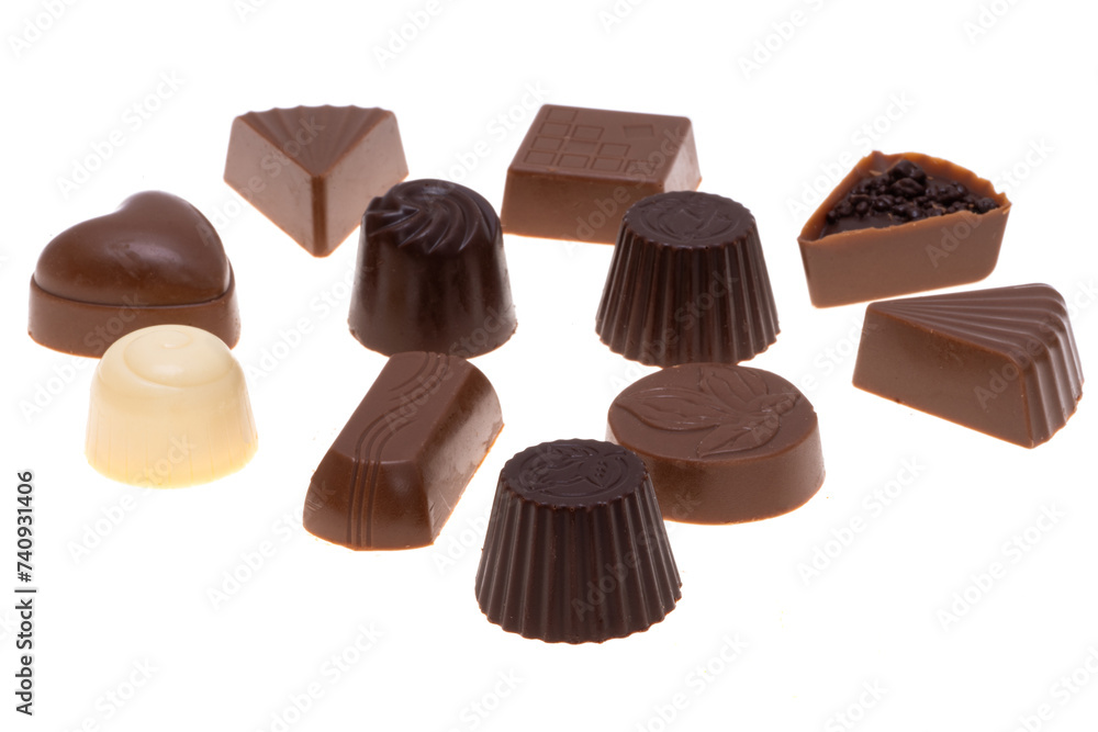 chocolate candies isolated chocolate candies isolated