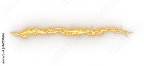 Obraz na plátně Power electric spark discharge on transparent backgrounds 3d rendering png