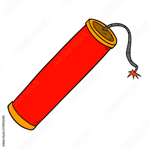 red dynamite tnt illustration hand drawn isolated vector