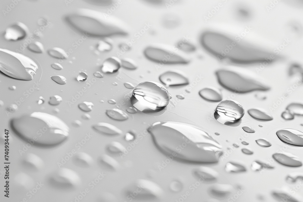abstract water drops on a white background
