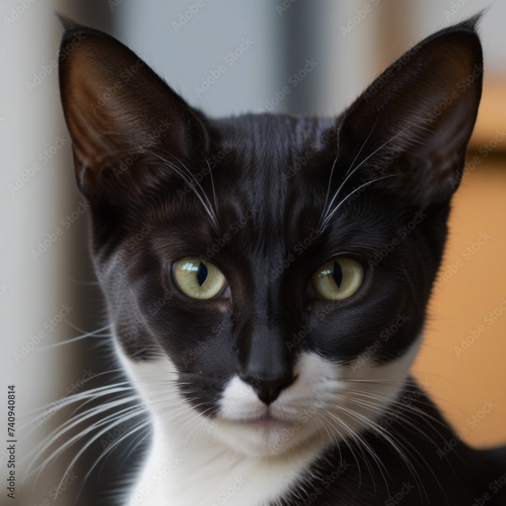 The oriental cat poses for a photo