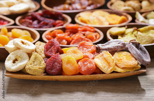 plate of various dried fruits