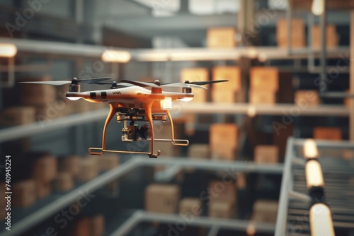 Smart package Drone Delivery tech ecosystem. Box shipping mobile payments parcel intelligent mobility transportation. Logistic tech proof of delivery parcel mobility smart indoor garden